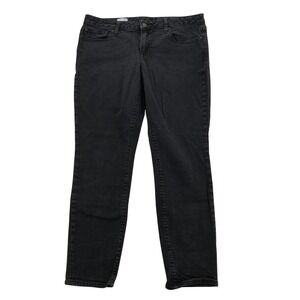 Gap 1969 Jeans Women 33R Black Curvy Skinny Stretch Denim Classic Minimalist